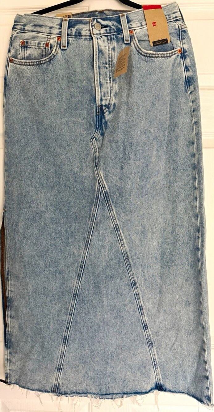 Brand new with tags Levi’s Long paneled denim maxi skirt Sz 29